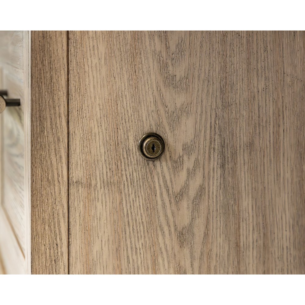 Traditional Wood Executive Desk, Storage Office Credenza. Picture 4