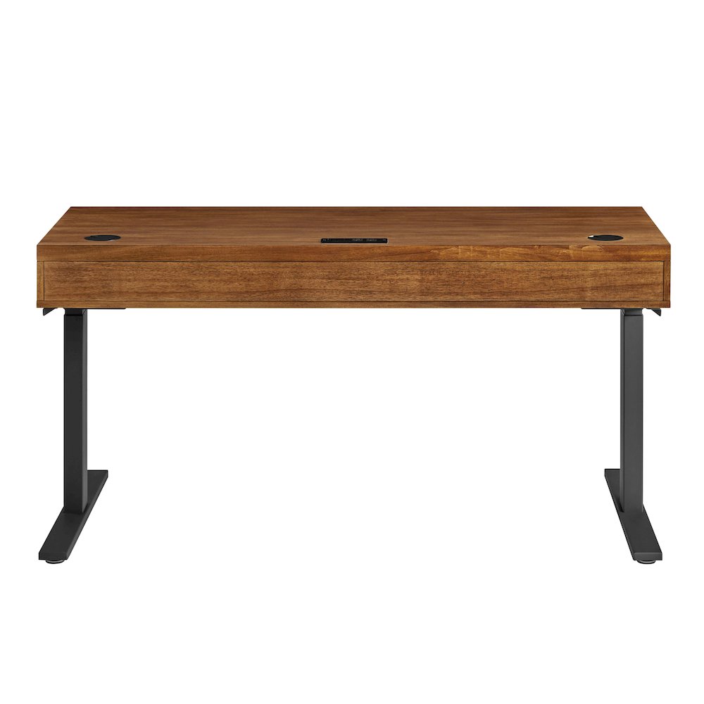 Avery Modern Electric Sit/Stand Desk, Rich Medium Brown. Picture 3