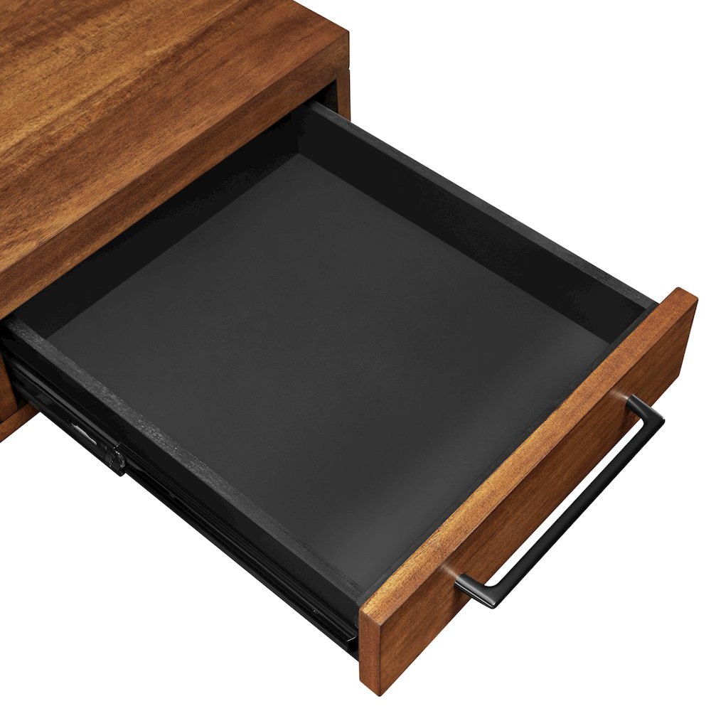 Avery Modern Electric Sit/Stand Desk, Rich Medium Brown. Picture 7