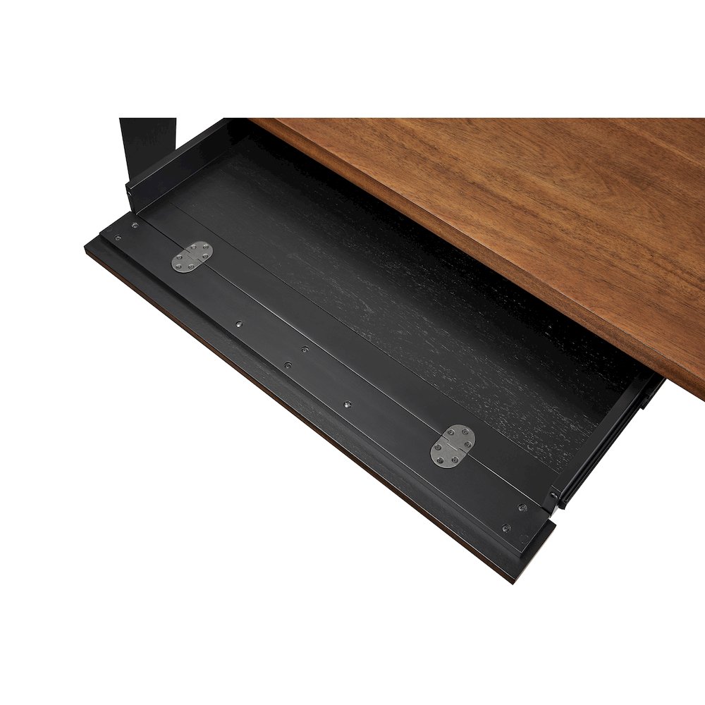 Avery Modern Writing Desk, Rich Medium Brown. Picture 9