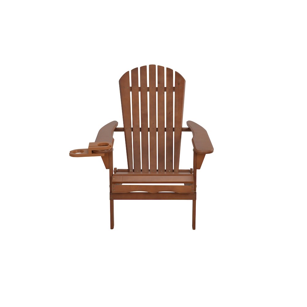Foldable Adirondack Chair With Cup Holder Bristro Set With Ottoman. Picture 2