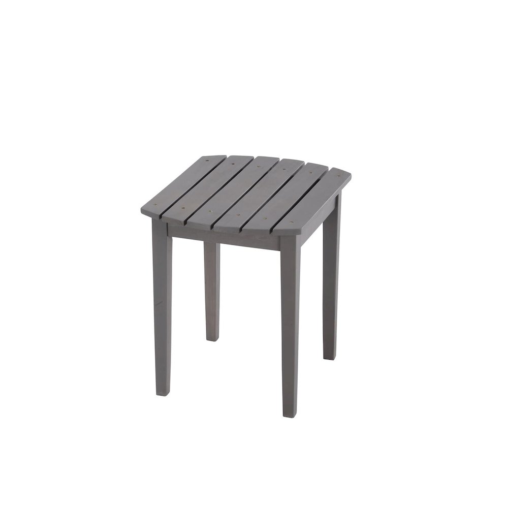 Dark Grey Solid Wood Side Table. Picture 1