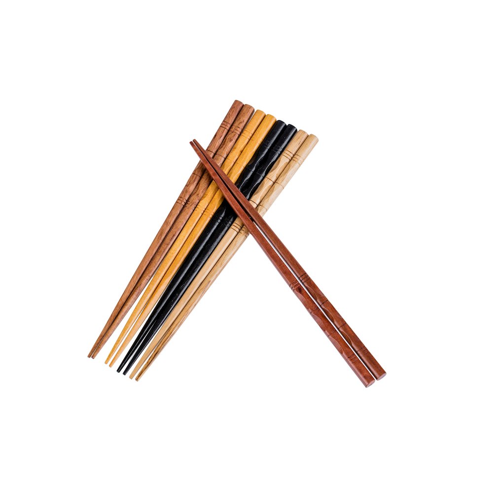 5 Pair Organic Classic Hardwood Japanese Reusable Wood Chopsticks. Picture 3