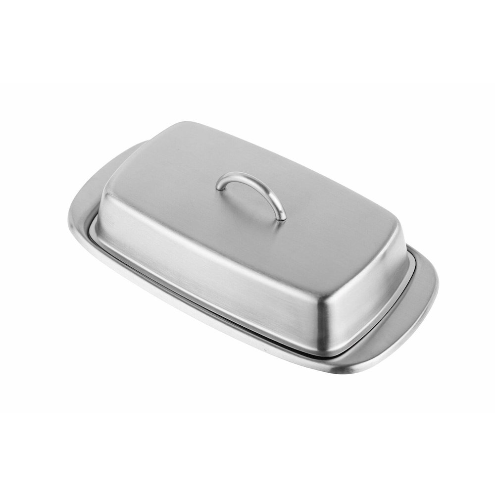 Stainless Steel Butter Dish. Picture 1
