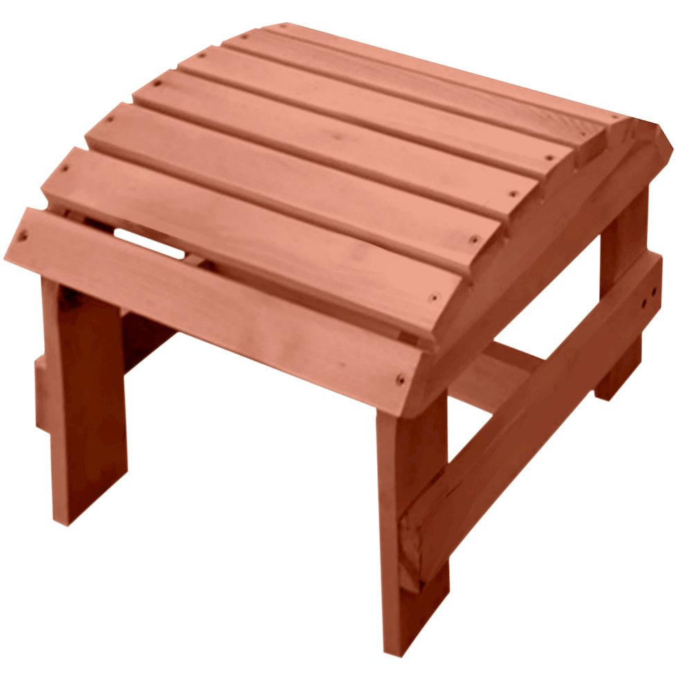 Walnut Adirondack Pine Ottoman. Picture 1
