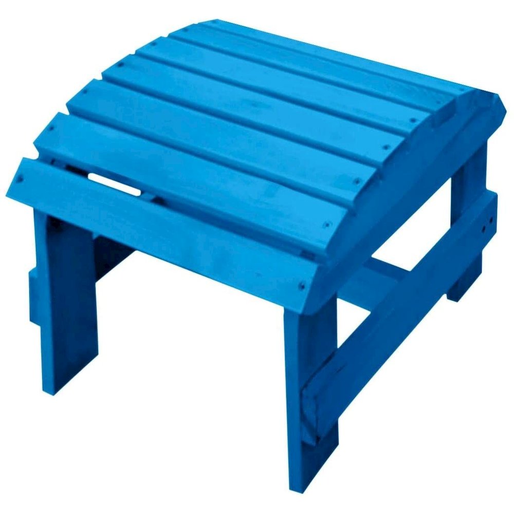 Sky Blue Adirondack Pine Ottoman. Picture 1