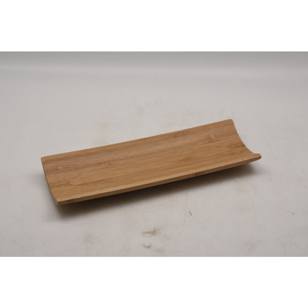Set Of 2 Bamboo Curvy Serving Trays. Picture 4