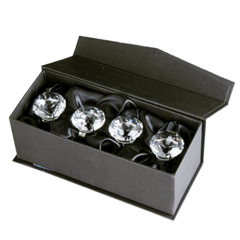 Diamond Napkin Ring, 1.5" Diameter, Set Of 4. Picture 1
