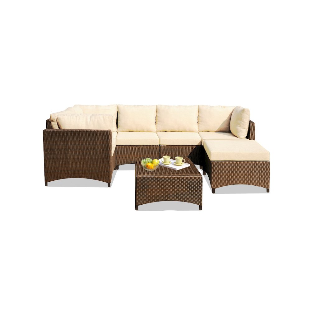 Modular Sectional Sofa With Coffee Table. Picture 1