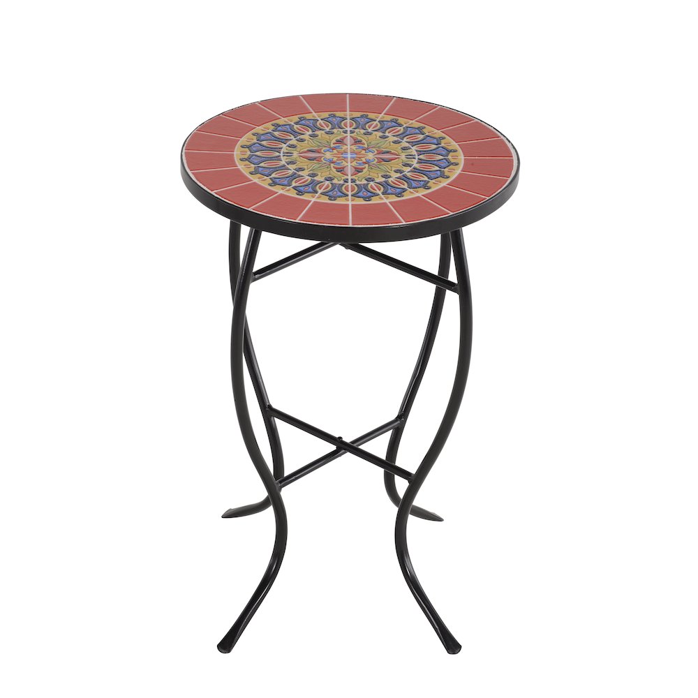 Mosaic Sunflower Accent Table. Picture 1