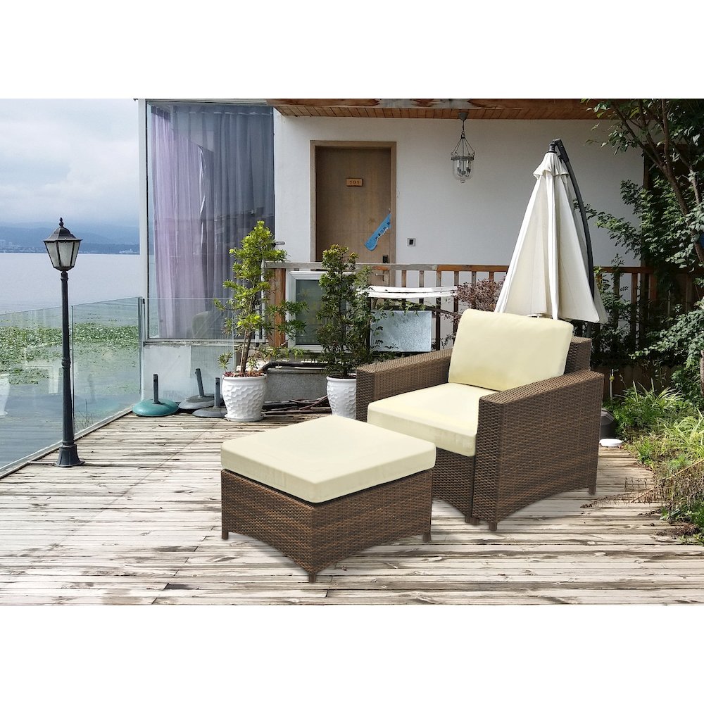 Modular Armchair Ottoman Set. Picture 2