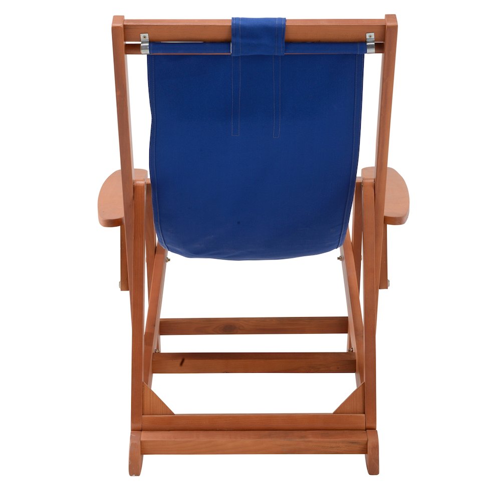 Canvas Sling Chair With Cup And Wine Holder. Picture 3