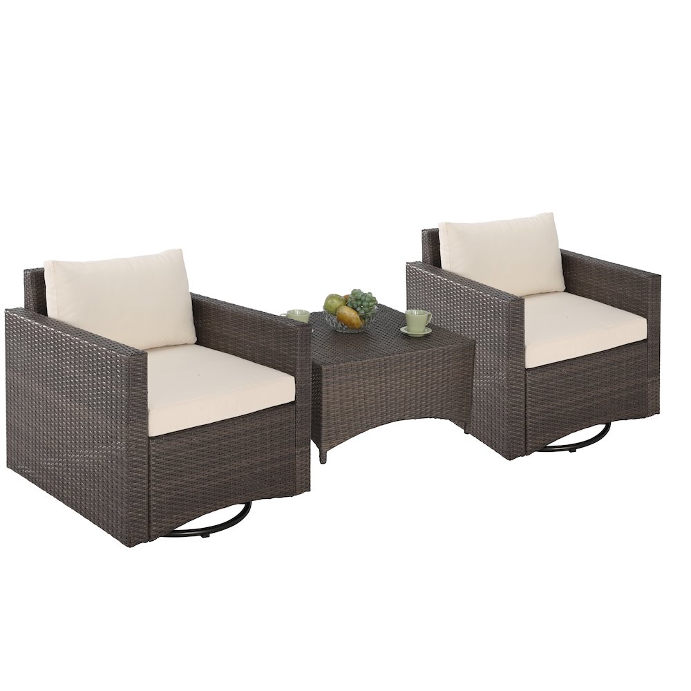 2 Swivel Chairs And 1 Coffee Table. Picture 1