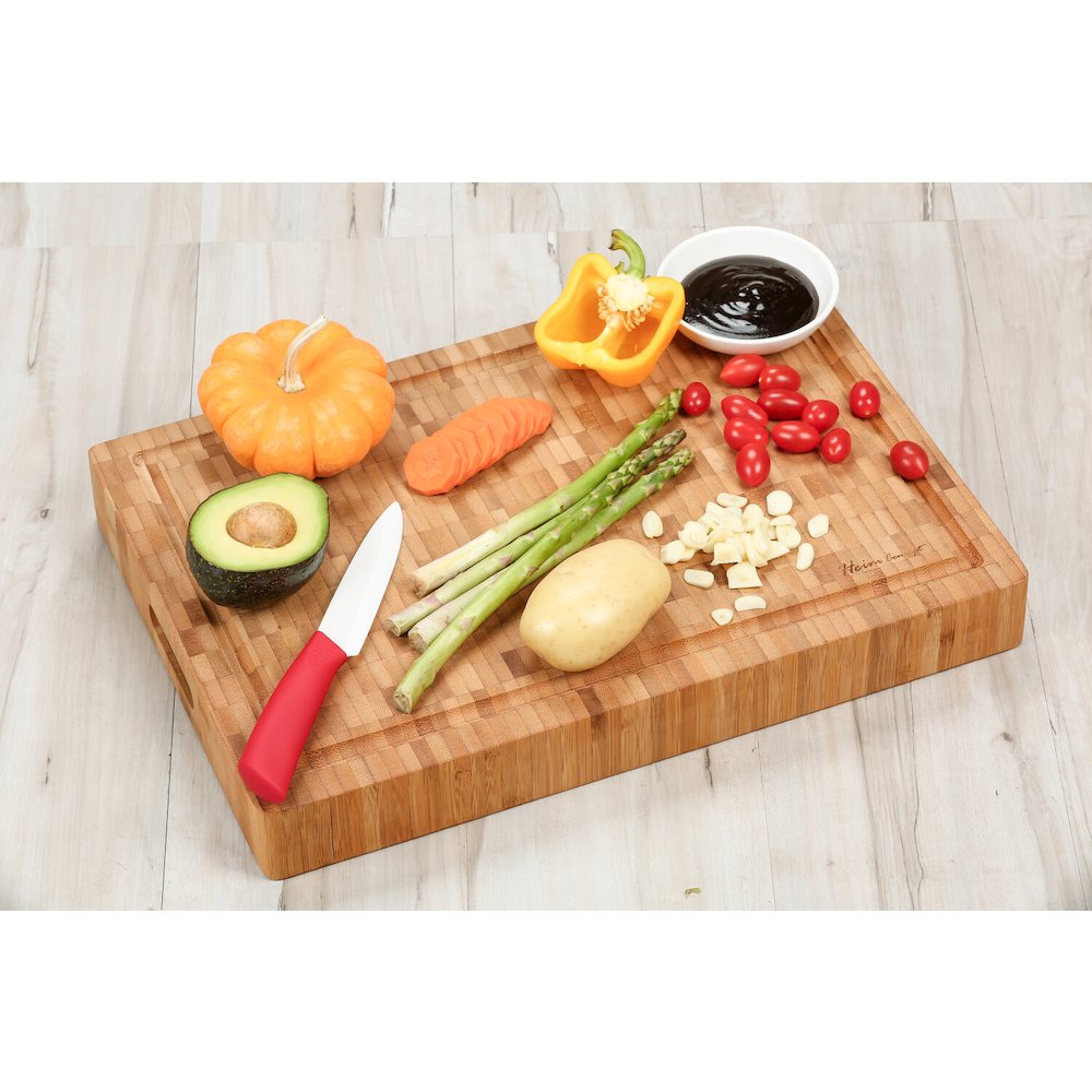 Large Bamboo Butcher Block Professional Grade Grainy Pattern. Picture 3