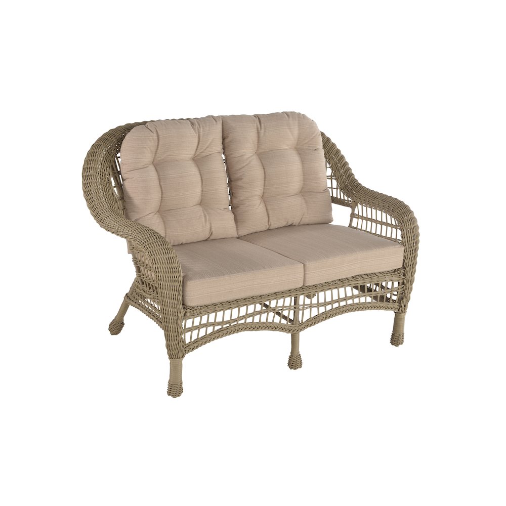 Outdoor Garden Patio 4 Pc Cappuccino Furniture Conversation Set. Picture 2