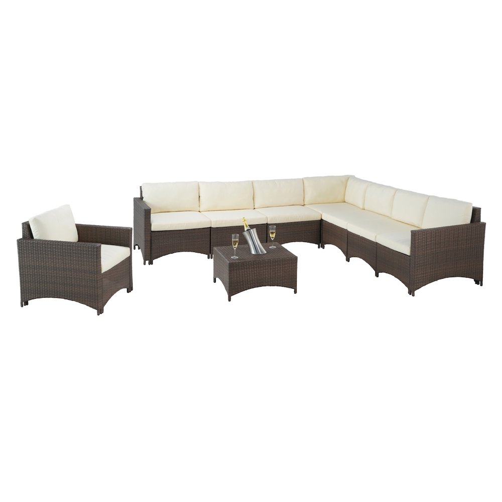 Modular Extended Sectional Sofa And Coffee Table. Picture 1