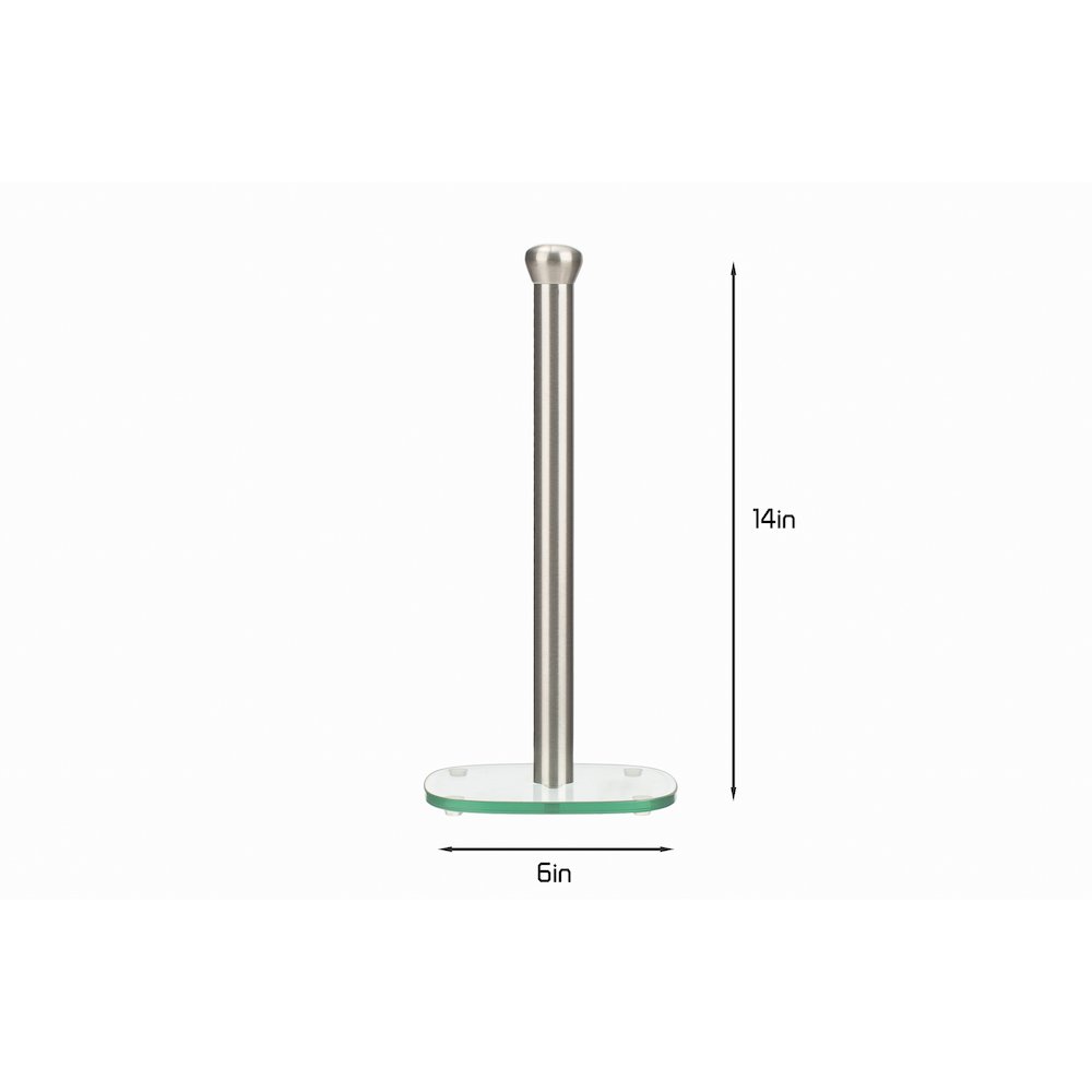 Paper Towel Holder With Heavy Glass Base. Picture 3