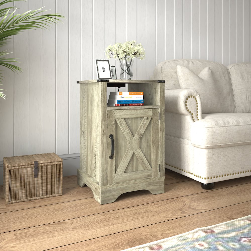 Mpf Wood Nightstand Side. Picture 4