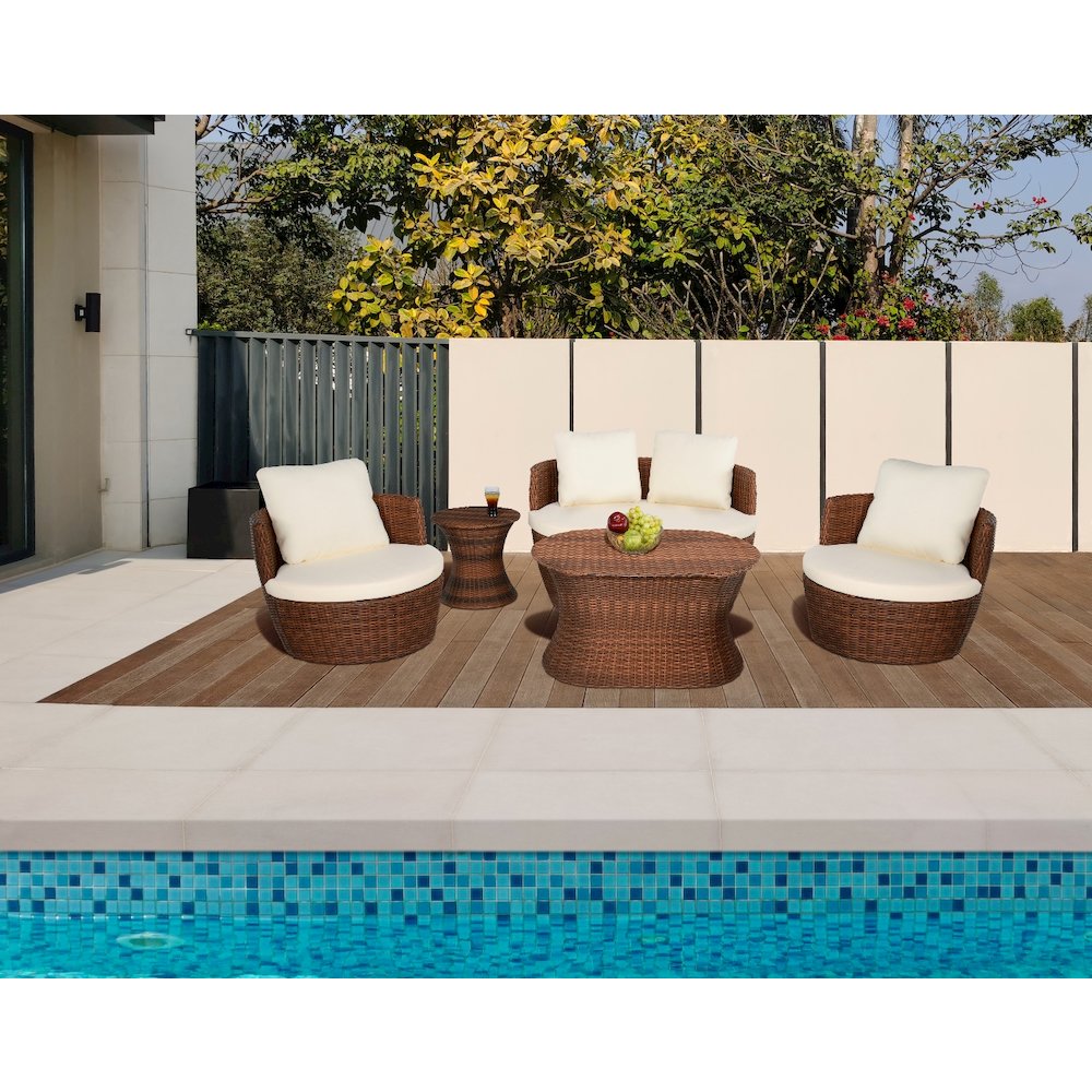 Outdoor 6-Piece Ottoman Set. Picture 2