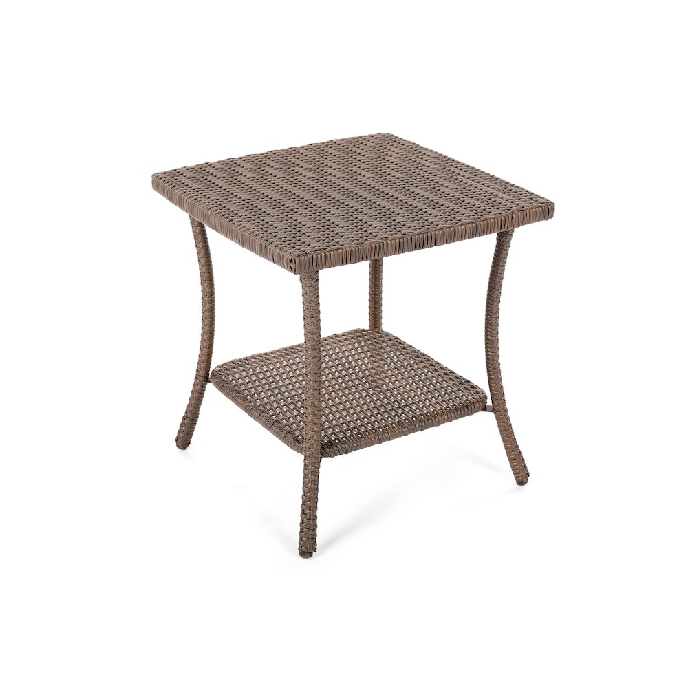 Leisure Collection Outdoor Garden Patio Furniture End Table. Picture 1