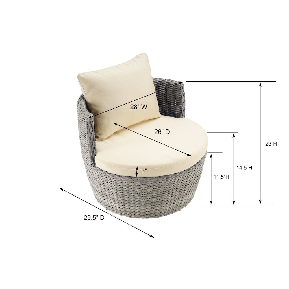 Outdoor 3-Piece Bistro Set. Picture 4