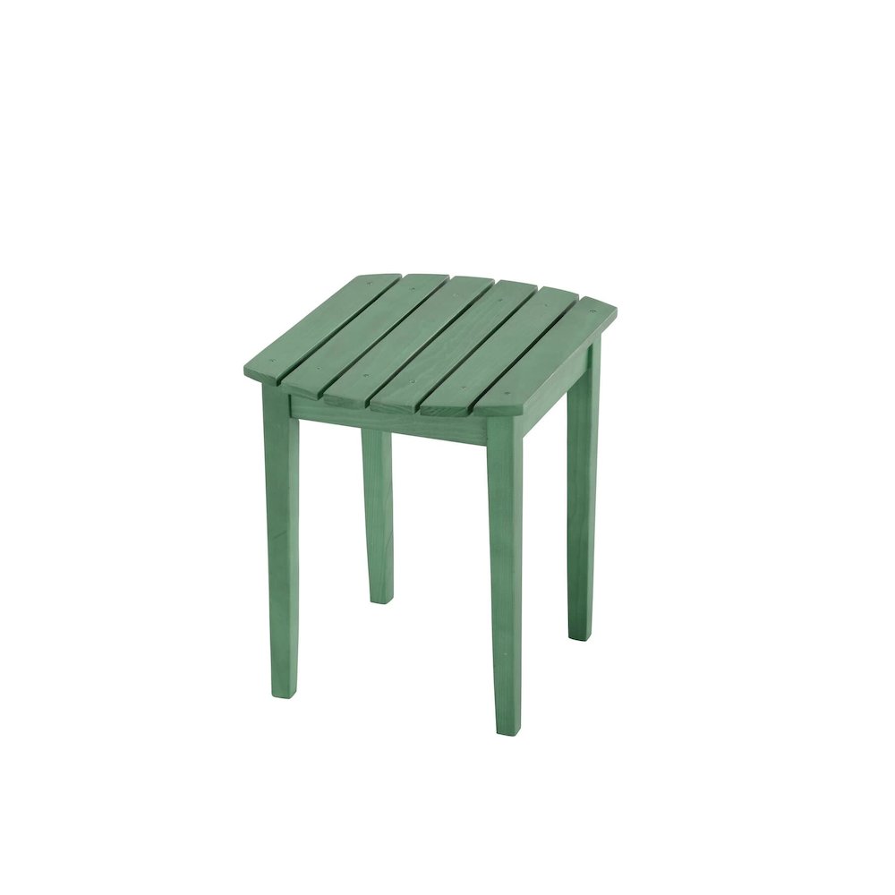 Sea Green Solid Wood Side Table. Picture 1