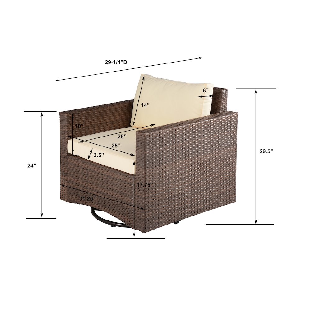 360 Degree Glider Chair (Set Of 4 And 1 Coffee Table). Picture 4