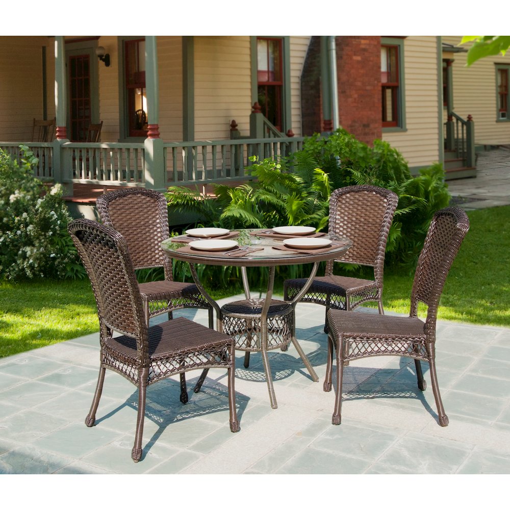 5Pc Earth Collection Outdoor Garden Patio Dinning Furniture Set. Picture 2