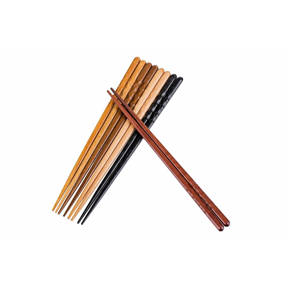 5 Pair Organic Fancy Hardwood Japanese Reusable Wood Chopsticks. Picture 2