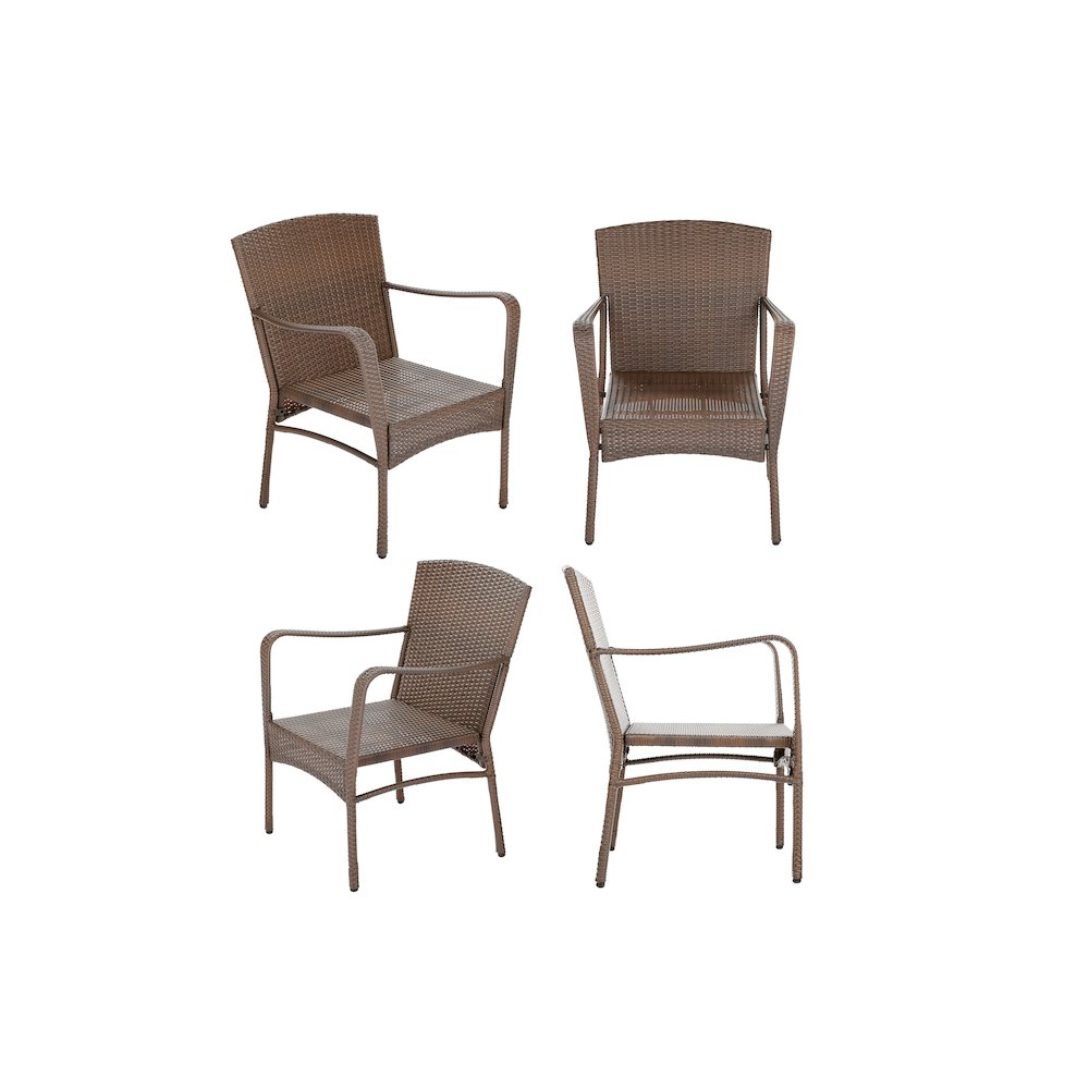Leisure Collection Outdoor Garden Patio Furniture 4Pc Chair Set. Picture 2