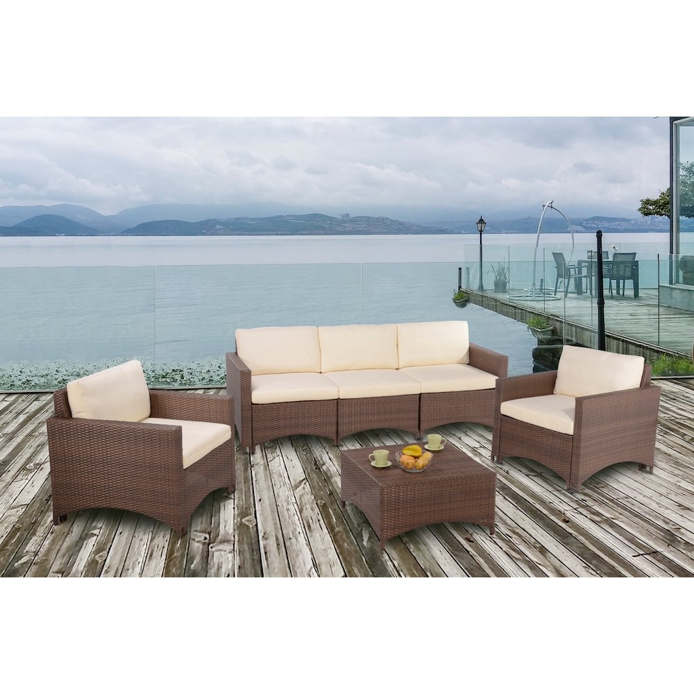 Modular Conversation Set With 3-Seater Sofa. Picture 1