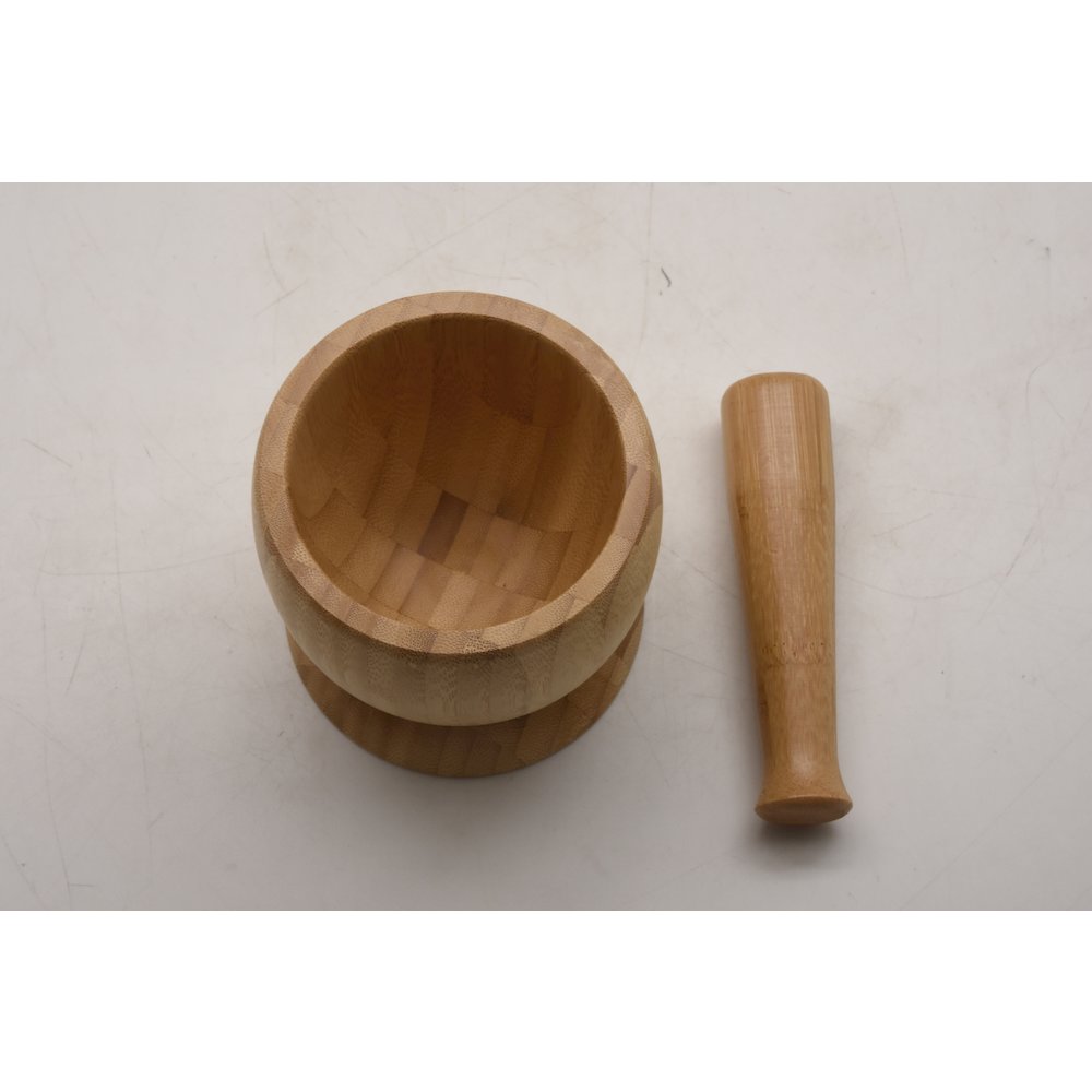 Bamboo Mortar And Pestle Dia 11.8*18Cm. Picture 3