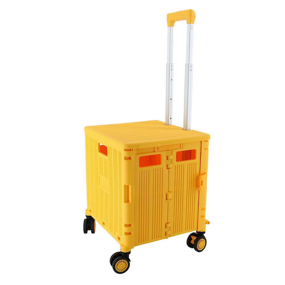Foldable Utility Crate With 360° Spinner Wheels & Telescopic Handle. Picture 2
