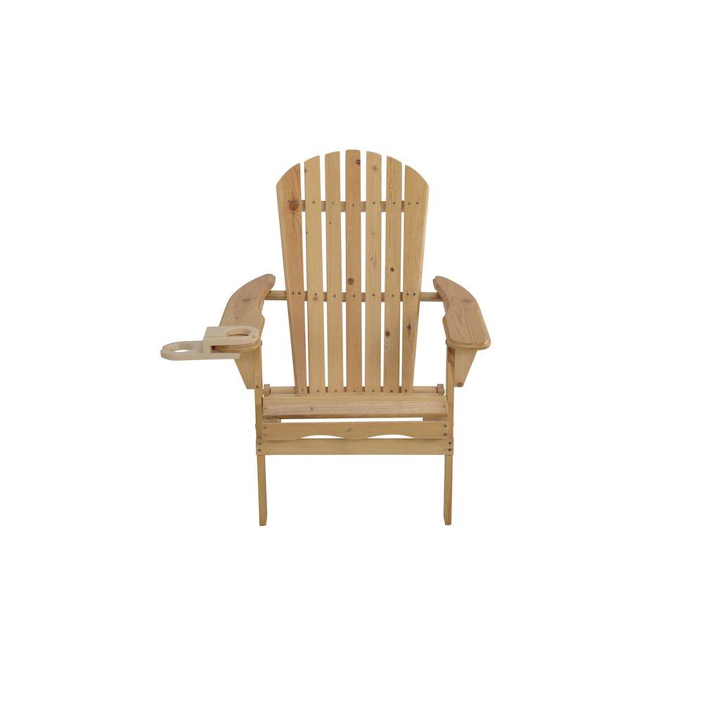 Foldable Adirondack Chair With Cup Holder Set Of 2. Picture 2