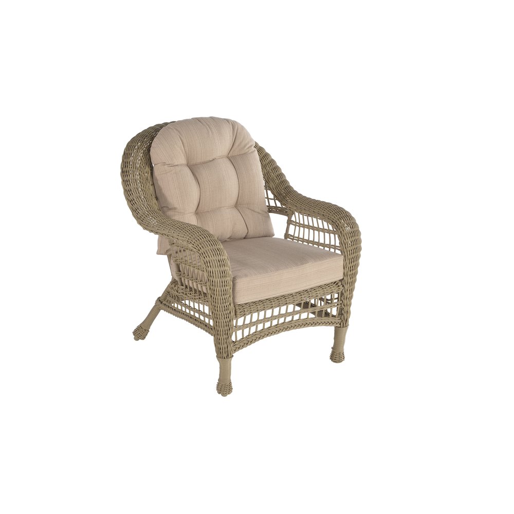 Outdoor Garden Patio 4 Pc Cappuccino Furniture Conversation Set. Picture 3