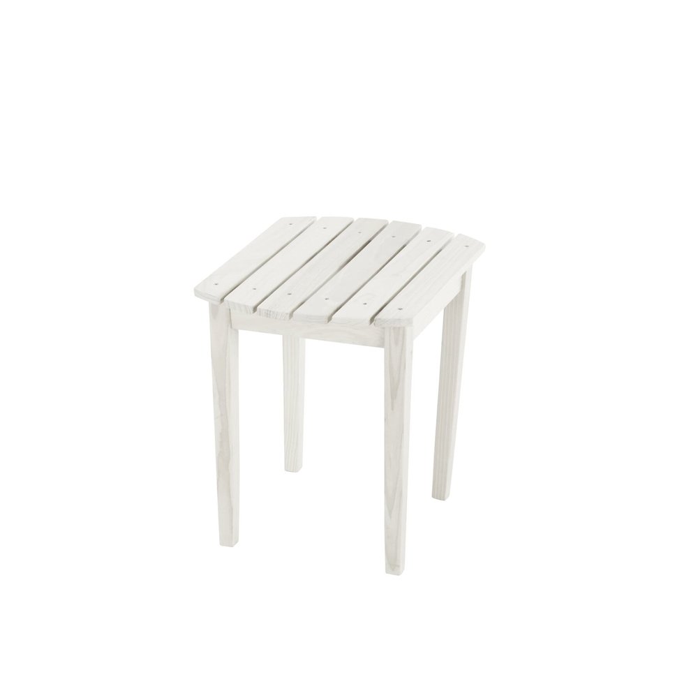 White Solid Wood Side Table. Picture 1