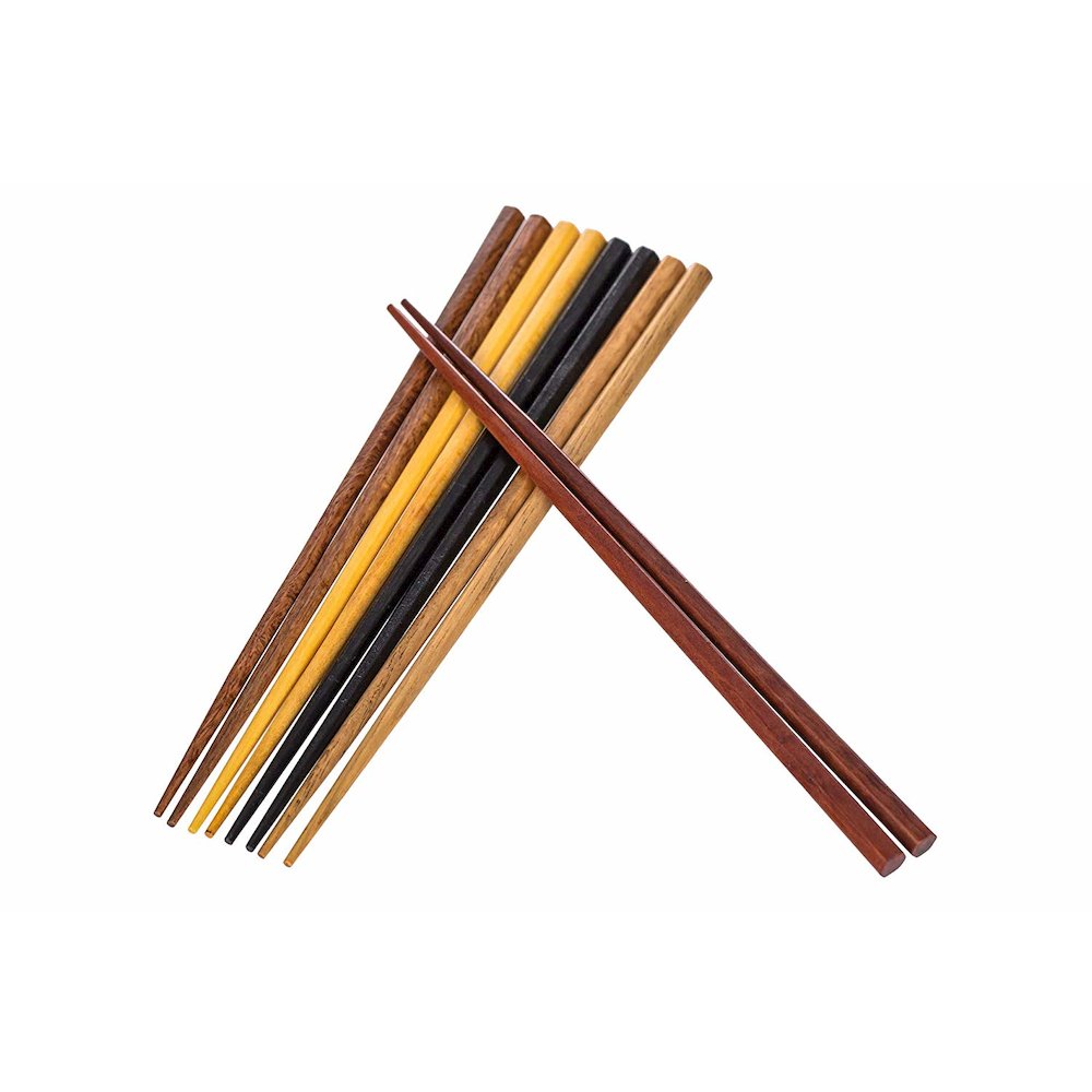 5 Pair Organic Standard Hardwood Japanese Reusable Wood Chopsticks. Picture 2