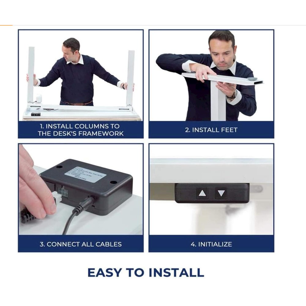 Height Adjustable Standing Desk, Black Color If0004-04101-Hbs2448B. Picture 3