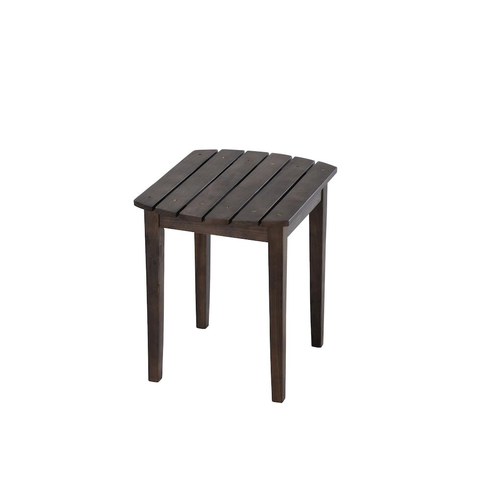 Dark Brown Solid Wood Side Table. Picture 1