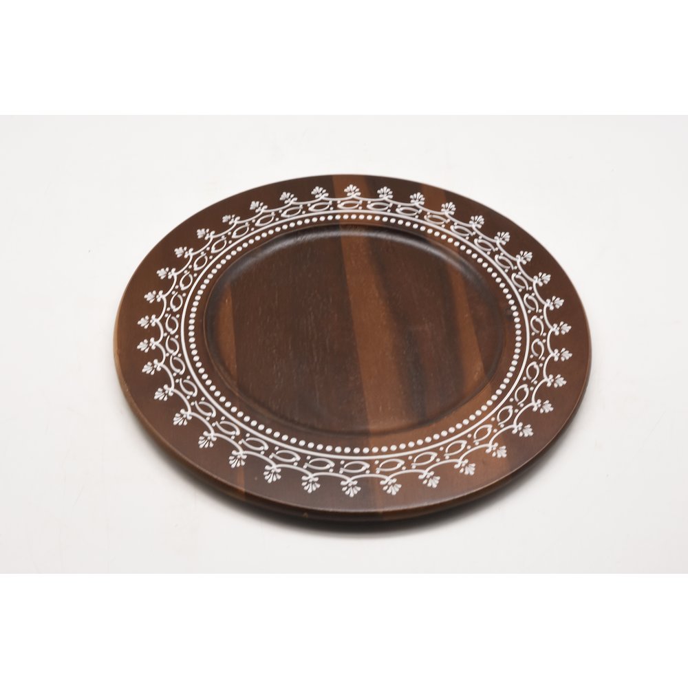Acacia Wooden Charger Plate 4Pcs/Set. Picture 2