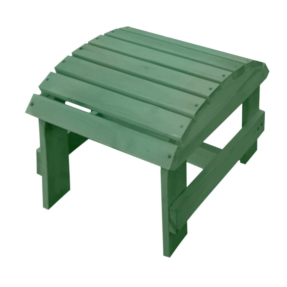 Sea Green Adirondack Pine Ottoman. Picture 1