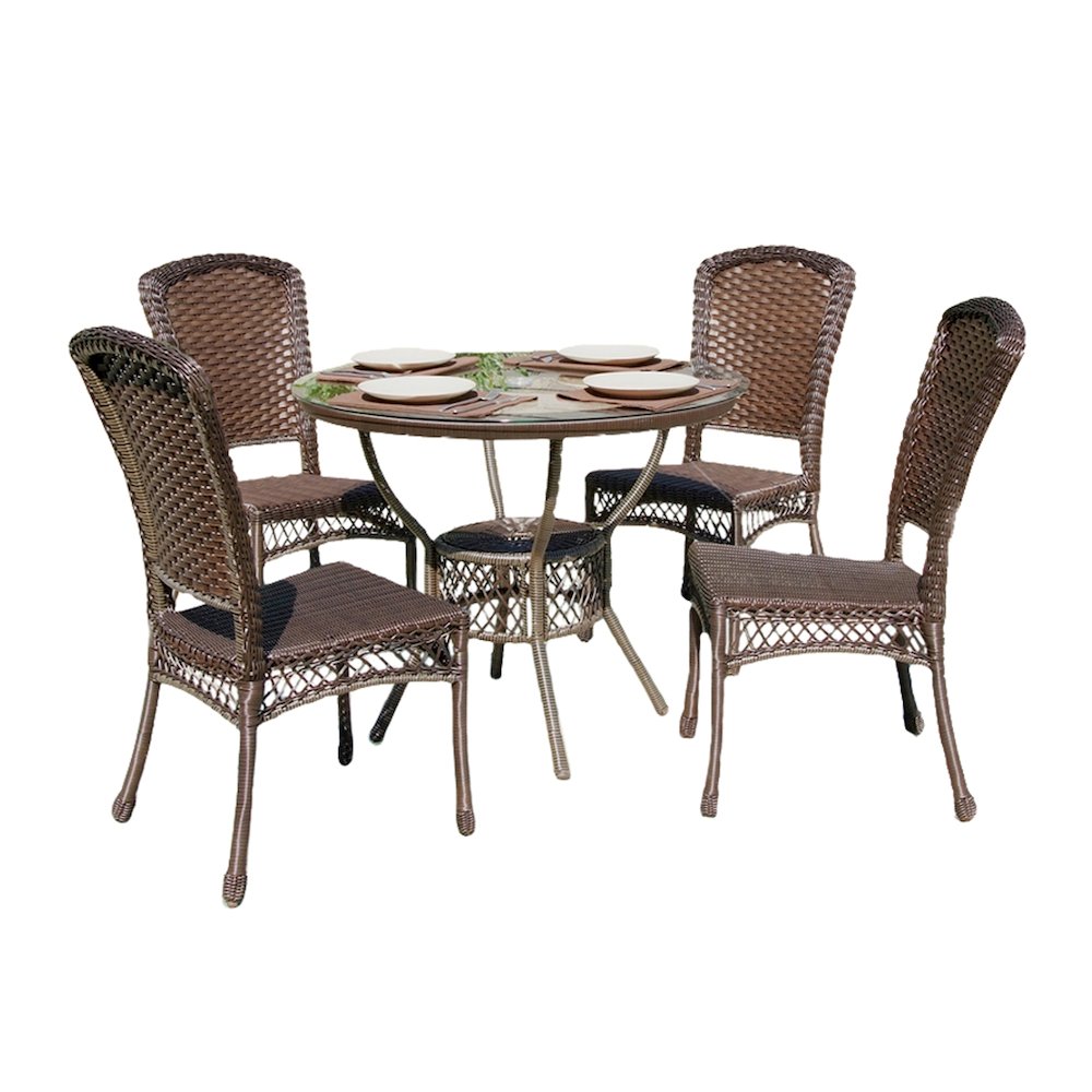 5Pc Earth Collection Outdoor Garden Patio Dinning Furniture Set. Picture 1
