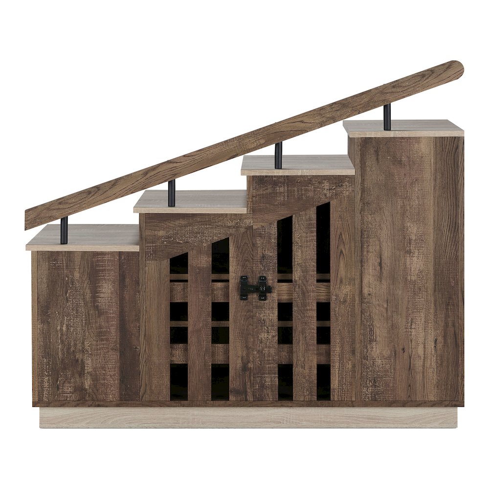 Barstead Wood Staircase Shoe Cabinet in Reclaimed Oak. Picture 2