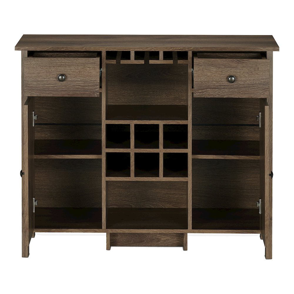 Bonsall Wood Multi-Storage Buffet in Distressed Walnut. Picture 3