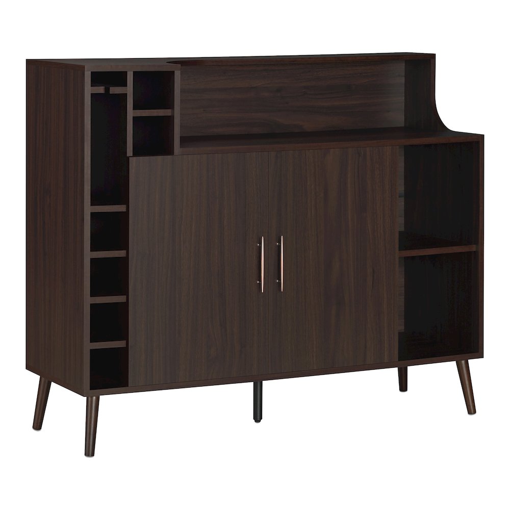 Reid Modern Wood Multi-Storage Buffet in Wenge Brown. Picture 1