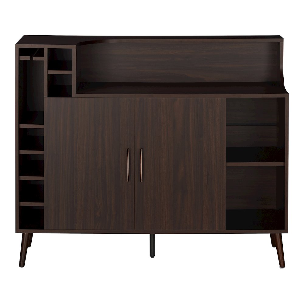 Reid Modern Wood Multi-Storage Buffet in Wenge Brown. Picture 2