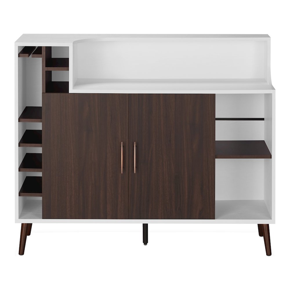 Reid Modern Wood Multi-Storage Buffet in White. Picture 2