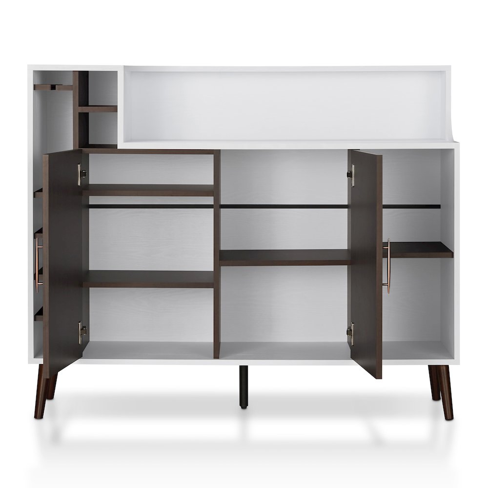 Reid Modern Wood Multi-Storage Buffet in White. Picture 3