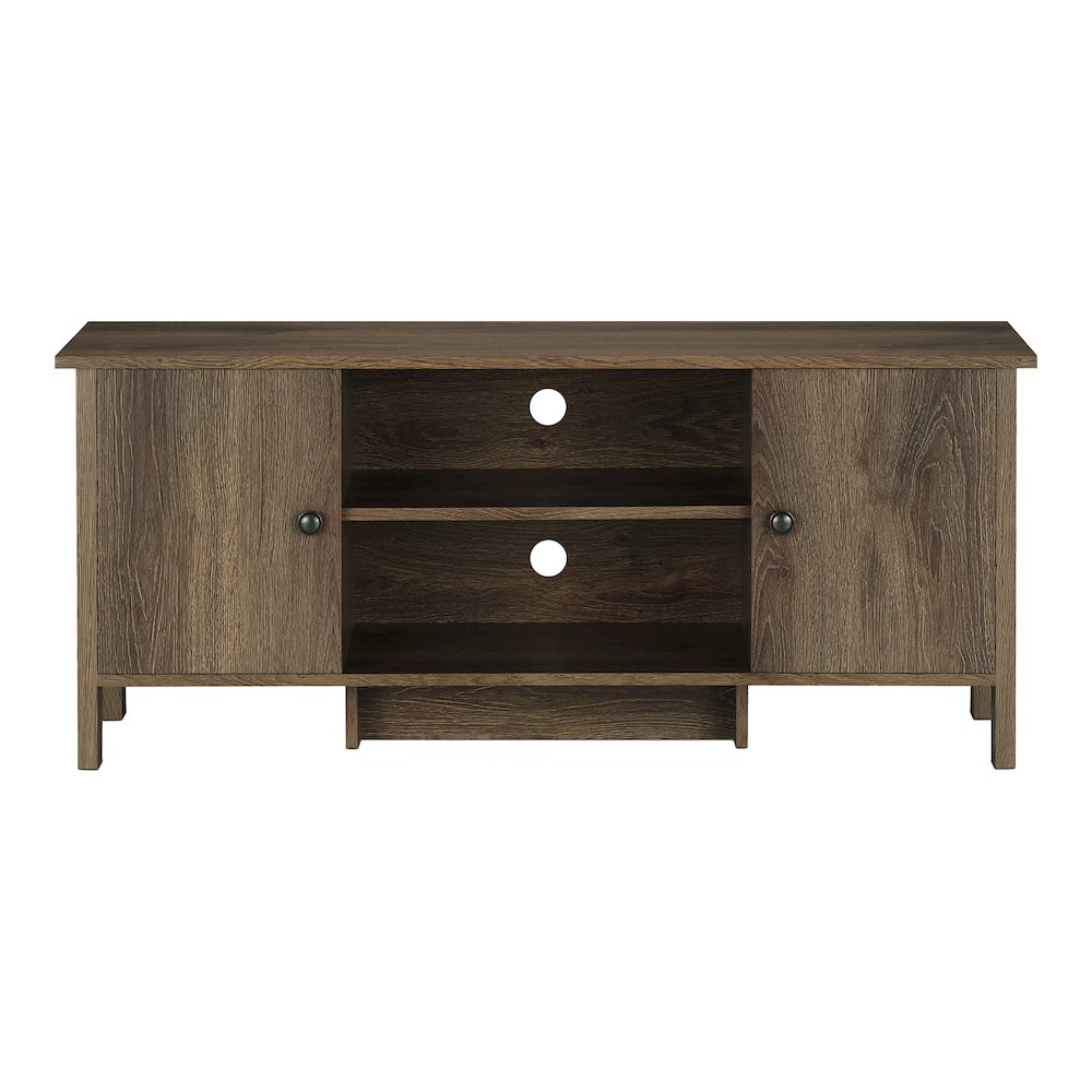Knisler Transitional Wood 47" TV Stand in Distressed Walnut. Picture 2