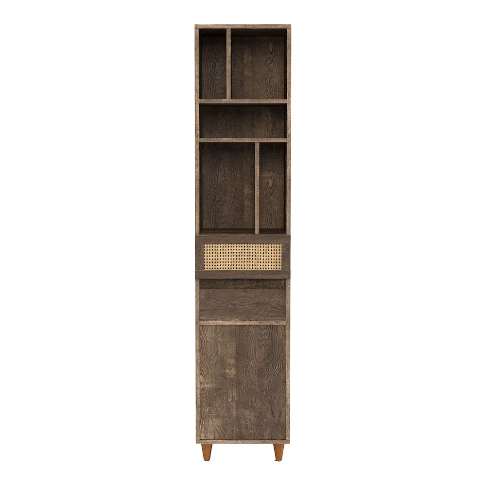 Estel Rustic Wood Multi-Storage TV Tower in Reclaimed Oak. Picture 2
